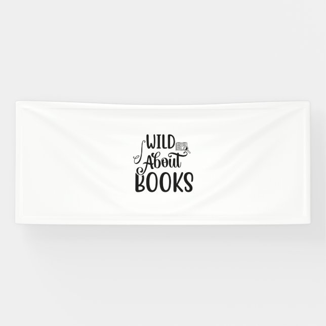 Banderoles Lecture Art Wild À propos des livres (Horizontal)