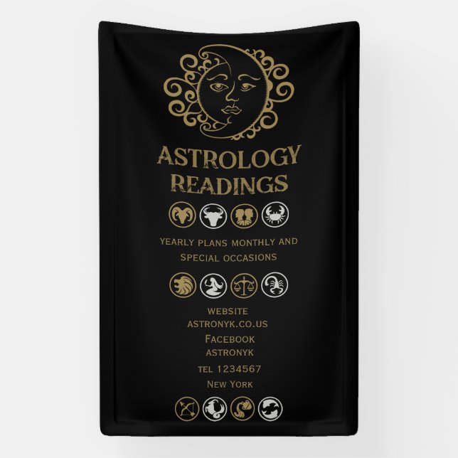 Banderoles Lecture d'astrologie (Verticale)