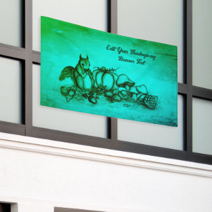 Banderoles L'écureuil en Automne, Bon thanksgiving !