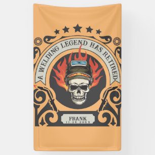 Banderoles Légende de soudage à la retraite personnalisée ajo