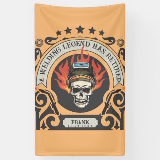 Banderoles Légende de soudage à la retraite personnalisée ajo