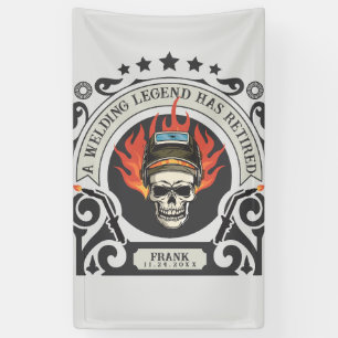 Banderoles Légende de soudage à la retraite personnalisée ajo