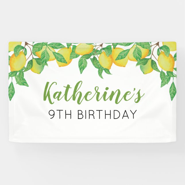 Banderoles Lemon Birthday Personalized banner (Horizontal)