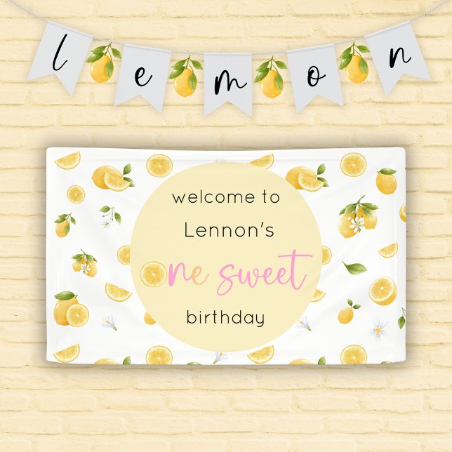 Banderoles Lemon One Sweet Birthday (Créateur téléchargé)