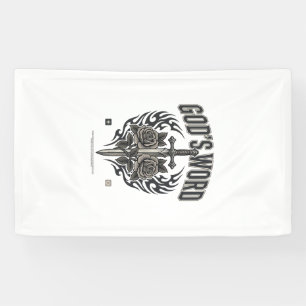 Banderoles L'Épée de la Parole de Dieu & Roses Vintage Chréti