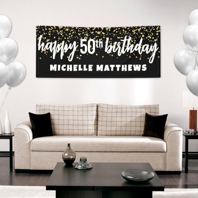Banderoles Les 50 ans de Black Gold (Black Gold 50th Birthday Banner)