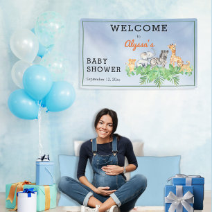 Banderoles Les animaux sauvages du Safari   Interdiction du B