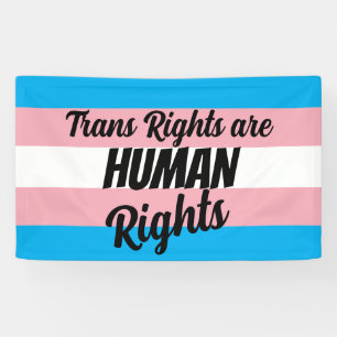 Banderoles Les droits trans sont des droits humains