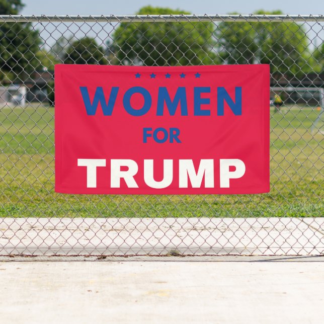 Banderoles Les Femmes Pour Trump (En situation)