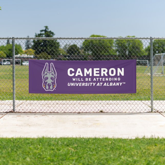 Banderoles Les grands Danois de l'UAlbany | Le Diplômé Assist (En situation)