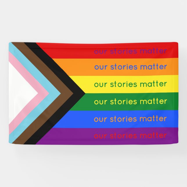 Banderoles Les histoires comptent Fierté gay Intersection Dra (Horizontal)