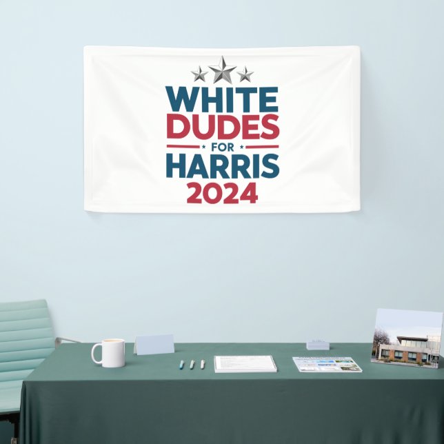 Banderoles Les Mecs Blancs De L'Élection Harris-2024 (Salon professionnel)