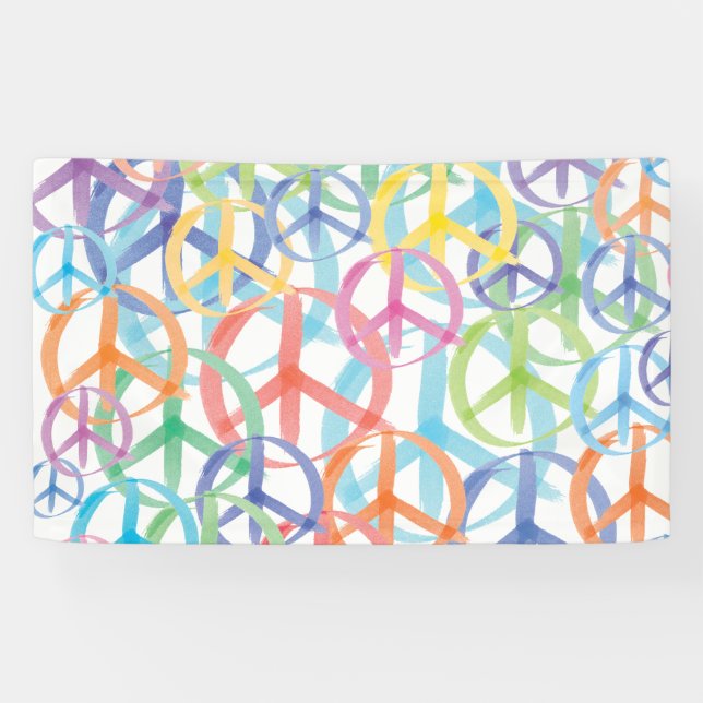 Banderoles Les multiples couleurs de la paix (Horizontal)