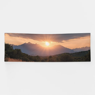 Banderoles Lever de soleil sur les montagnes Rocheuses 
