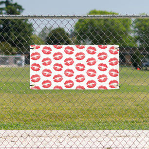 Banderoles Lèvres Rouges, Motif De Lèvres, Rouge Lèvres, Bais