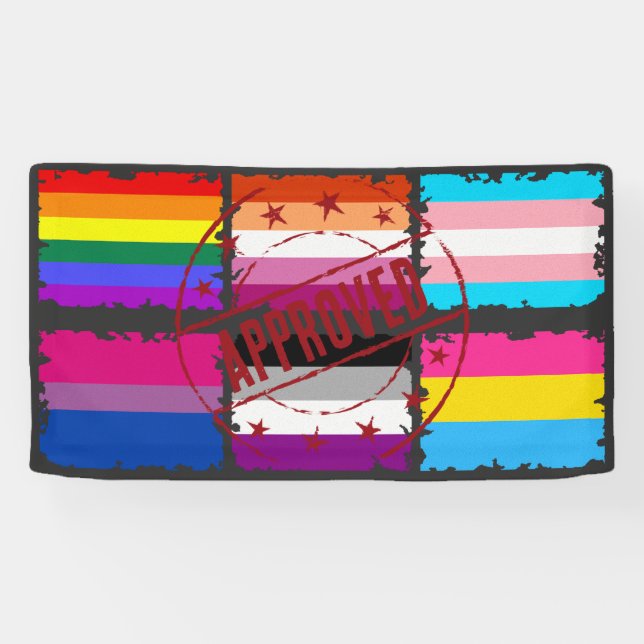 Banderoles LGBTQ Prière Mois Rayures Indicateurs (Horizontal)