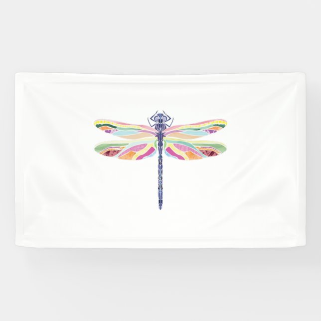 Banderoles libellule colorée (Horizontal)