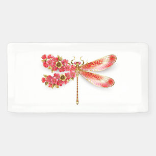Banderoles libellule de fleurs avec sakura de bijoux