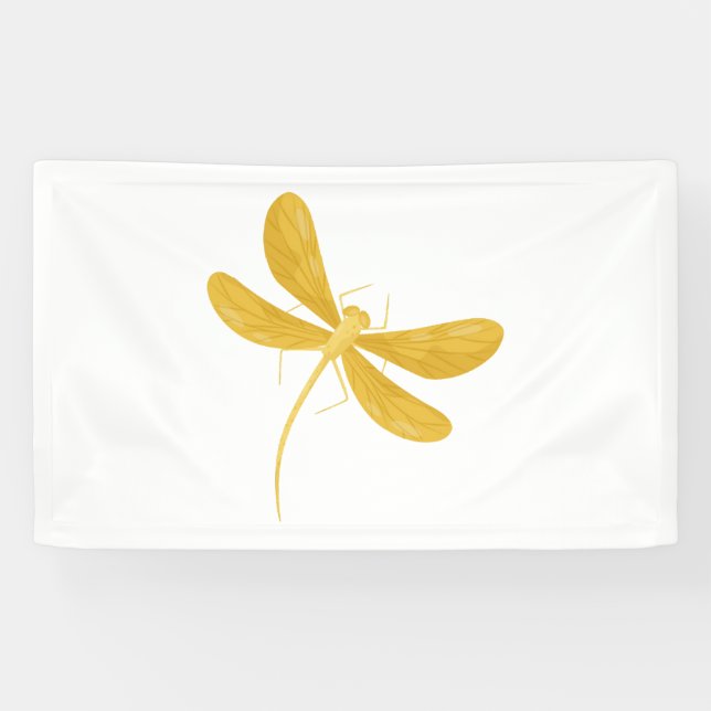 Banderoles libellule jaune (Horizontal)