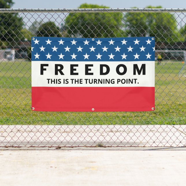 Banderoles Liberté Un Véritable Patriote (En situation)