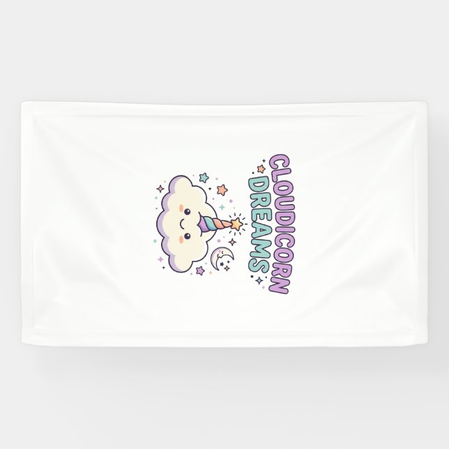 Banderoles Licorne Cloudicorn Dreams Tendance Graphique Tee D (Horizontal)
