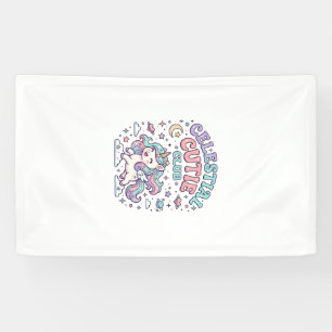 Banderoles Licorne Club Céleste Mignon Rétro Style Produit G