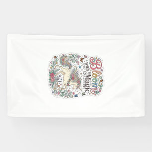 Banderoles Licorne Fleurir avec la Typographie Vectorielle Pr