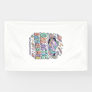 Banderoles Licorne Galactique Rêveuse Kawaii Autocollant et T