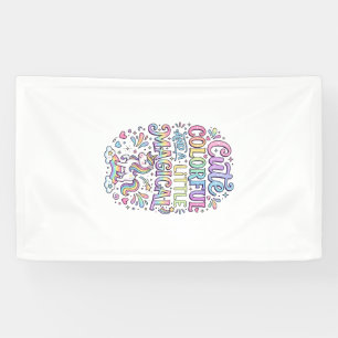 Banderoles Licorne Mignonne Colorée et un Peu Magique Origina