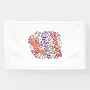 Banderoles Licorne Petite Licorne Sombre Fantaisie Fond Blanc
