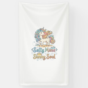 Banderoles Licorne Salée Crinière Âme Ensoleillée Conception