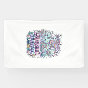 Banderoles Licorne Sirène Licorne Lagune Conception Graphique