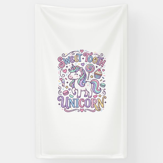 Banderoles Licorne Sweet Tooth Licorne Conception de merchand (Vertical)