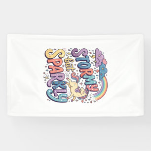 Banderoles Licorne Tempête mais Étincelante Fantaisiste Merch