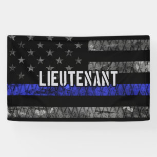 Banderoles Lieutenant Thin Blue Line Drapeau désorganisé