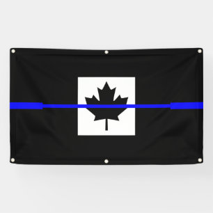 Banderoles Ligne Bleue fine sur la conception du drapeau cana