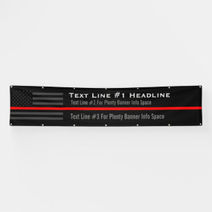 Banderoles Ligne rouge mince personnalisée affichage de
