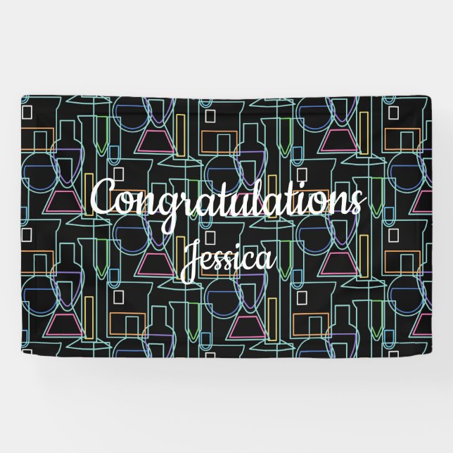 Banderoles Lignes de laboratoire de chimie (Horizontal)