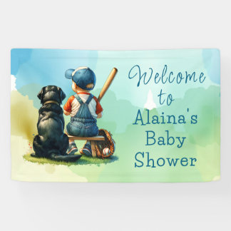 Banderoles Lil' Slugger avec son chien | Le Baby shower du ga