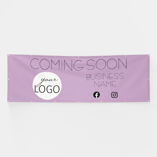 Banderoles Lilac Bientôt Logo Professionnel Promotionnel Gran (Horizontal)