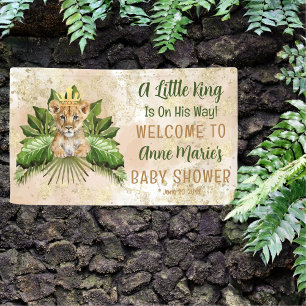 Banderoles Lion Cub Un Petit Roi Est En Chemin Baby shower