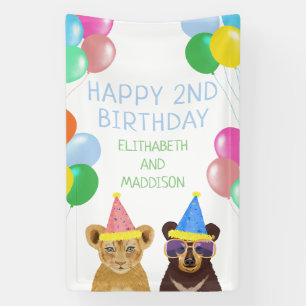 Banderoles Lion et Bear Cub 2e anniversaire