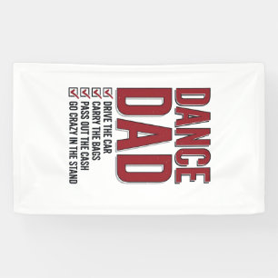 Banderoles Liste de contrôle Dance Dad Design de gravure vint