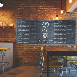 Banderoles Liste de prix du menu de restaurant de la boutique