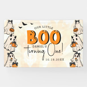 Banderoles Little Boo Halloween 1er anniversaire