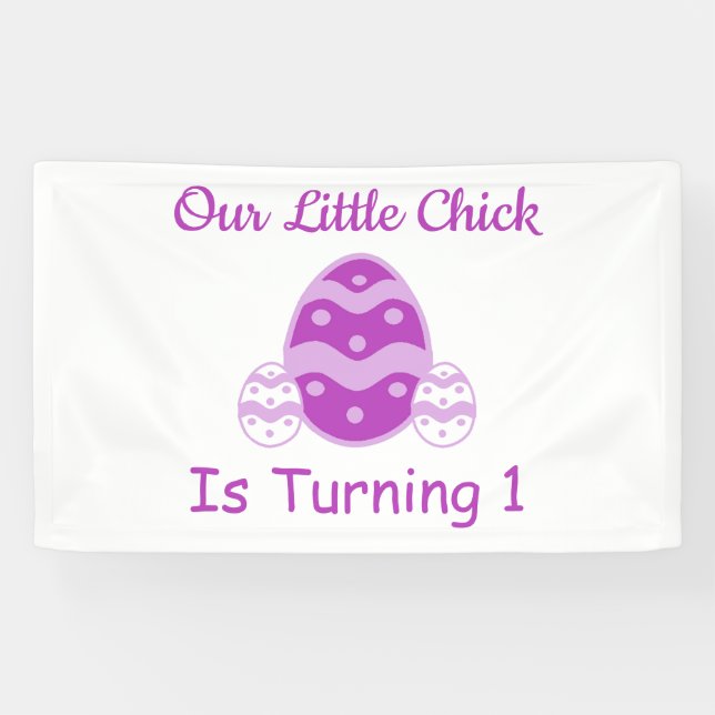 Banderoles Little Chick 1er anniversaire (Horizontal)