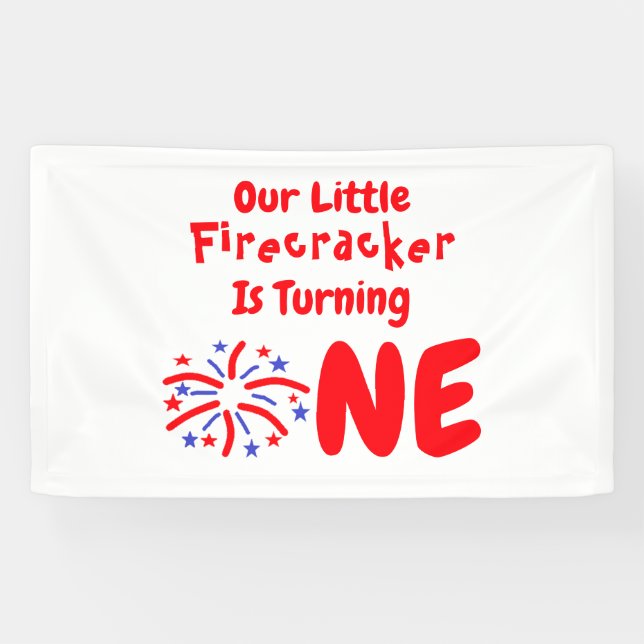 Banderoles Little Firecracker 1er anniversaire (Horizontal)