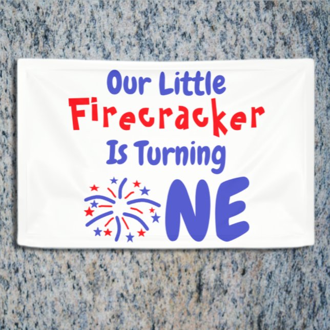 Banderoles Little Firecracker 1er anniversaire (Créateur téléchargé)