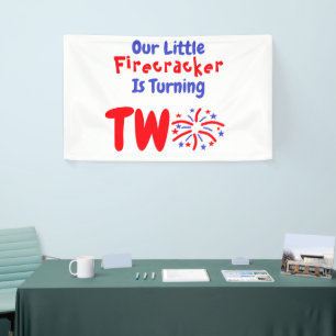 Banderoles Little Firecracker 2e anniversaire