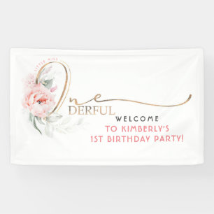 Banderoles Little Miss Onederful 1er anniversaire Bienvenue